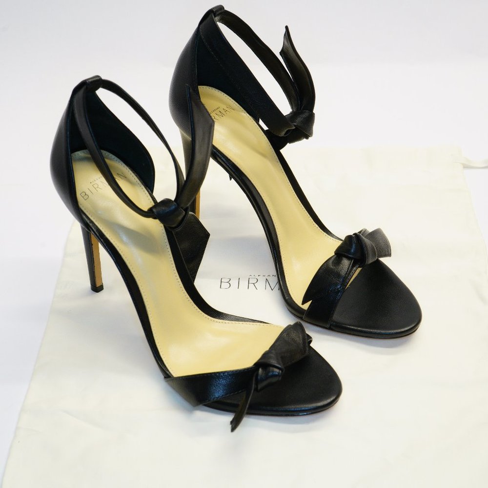 Alexander Birman Clarita 100 Leather Sandal, Black, Size: 37